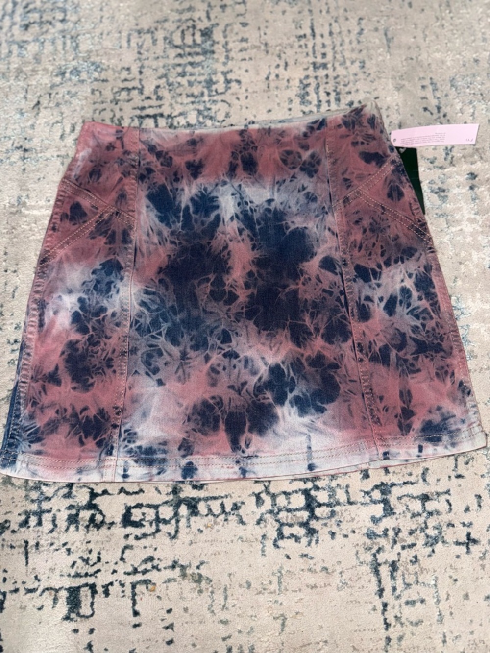 Wild Fable Tie-Dye Mini Skirt - Pink & Navy